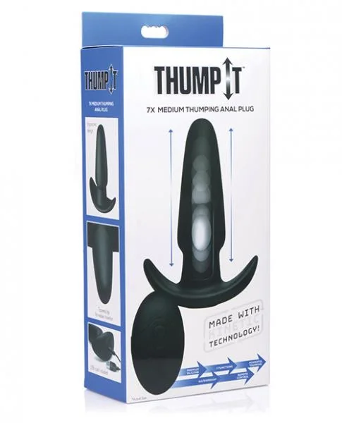 Kinetic Thumping 7X Medium Anal Plug Black Thump It! — image 7 of 8