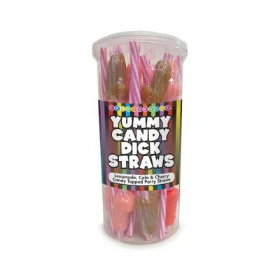 Candy Dick Straws Display of 21