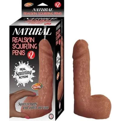 2 Natural Realskin Squriting Penis Brown