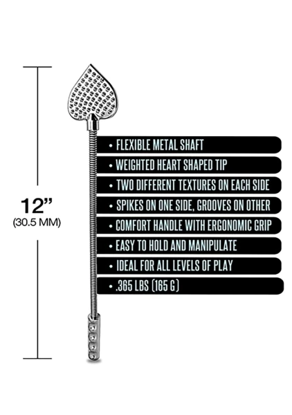 Nixie Flaming Heart Riding Crop