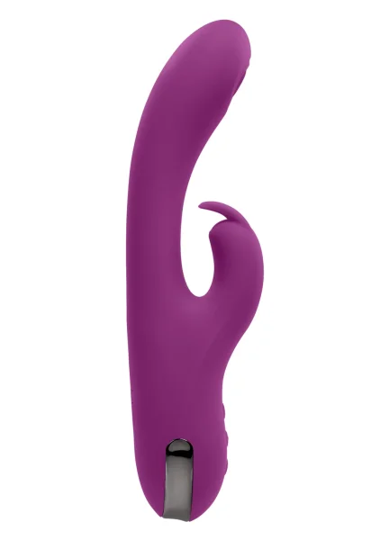 Playboy Pleasure Thumper Waterproof Rechargeable Silicone Tapping Rabbit Vibrator - Fuchsia