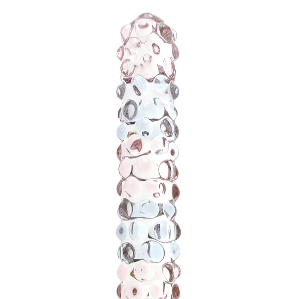 Gläs Purple Rose Nubby Glass Dildo