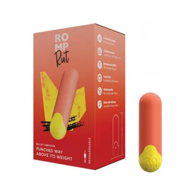 Bullets Discreet ROMP Riot Rechargeable Bullet Vibrator Light Orange