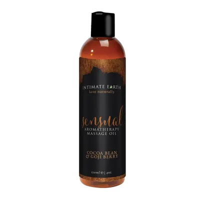Intimate Earth Sensual Aromatherapy Massage Oil Cocoa Bean and Goji Berry