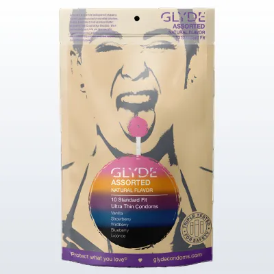Glyde Organic Assorted Flavors Condoms 10 Pack