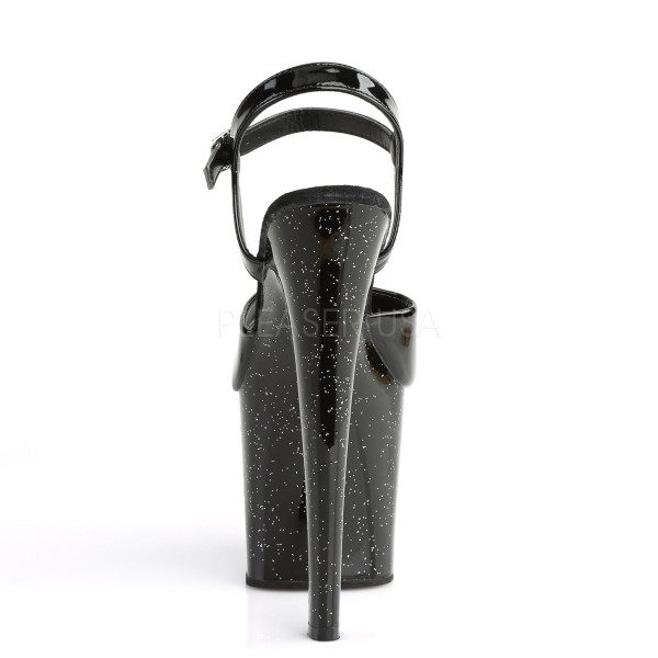 7 1/2 inches Heel, 3 1/2 inches PF Ankle Strap Sandal W/Glitters — image 4 of 8