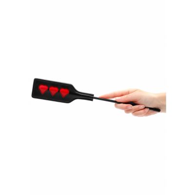 Ouch Crop HEART Small Black Bondage Whip