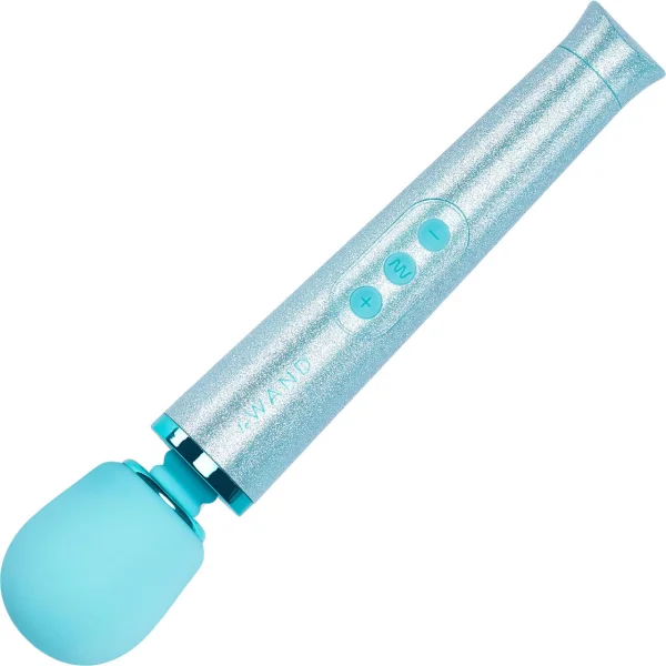 Le Wand 'All that Glimmers' Small Wand Vibrator - Blue