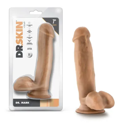 Dr Skin Dr Mark 7 Inch Dildo With Balls Tan