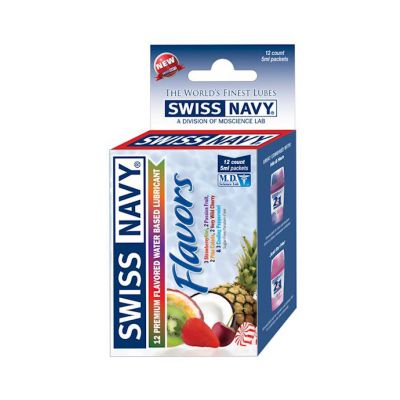Swiss Navy Assorted Flavors 12ct Box 5ml Samples 12 X 5ml
