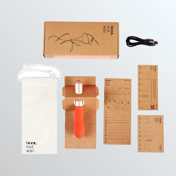 Love Not War Grá Sustainable Made Bullet Vibrator - Orange