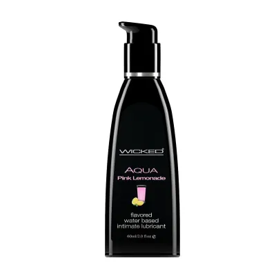 Aqua Pink Lemonade Flavored Water Based Lubricant 2 Oz 60 ml