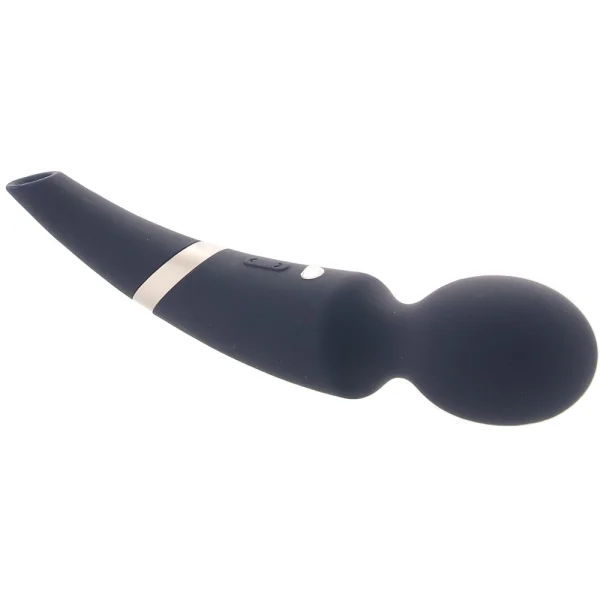 Sugar Pop Aurora Silicone Pressure Wave Clitoral Stimulator & Wand Style Vibrator - Blue