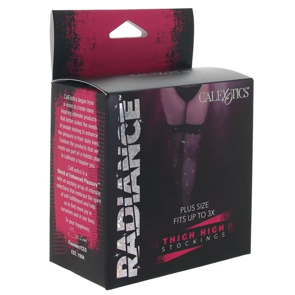 Radiance Plus Size Thigh High Stockings By CalExotics