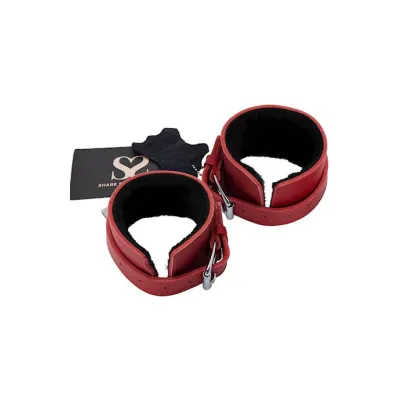 Bound X Textured Leather Wrist Cuff With Fur Lining