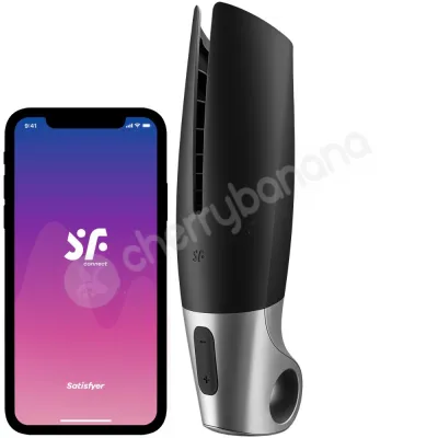 Satisfyer Power Masturbator Flexible Vibrating Penis Stroker With App Control