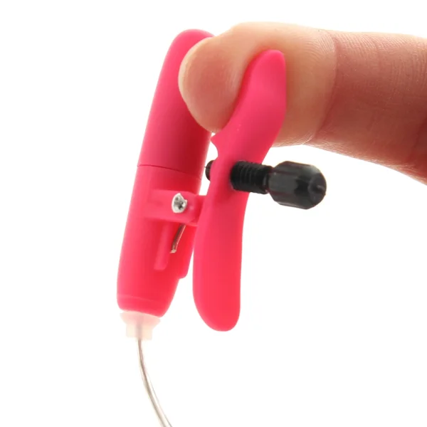 Vibrating Heated Nipple Teasers - Pink