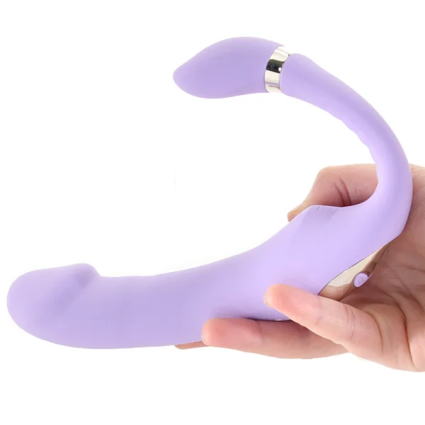 Gender X Orgasmic Orchid Rechargeable Silicone Vibrator With Flexible Clitoral Stimulator - Purple
