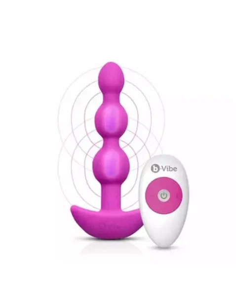 B-vibe Triplet Anal Beads - Fuchsia
