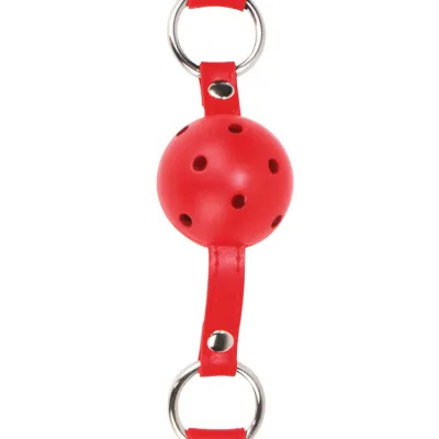 Shots Toys Red Breathable Ball Gag