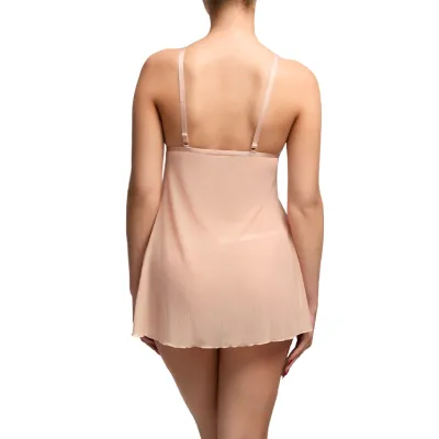 Dita Von Teese Von Follies Fantacist Open Front Peach Babydoll