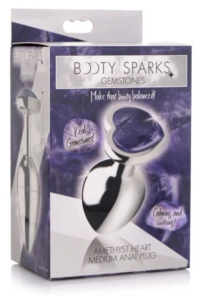 Amethyst Heart Anal Plug - Medium