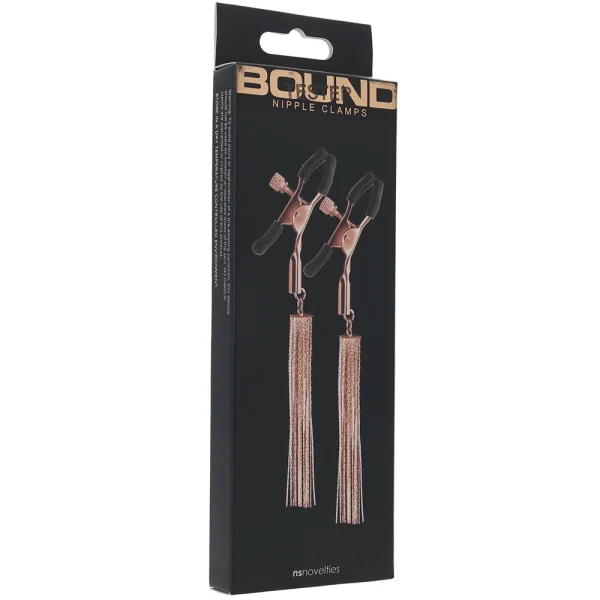Bound Adjustable D2 Nipple Clamps by NS Novelties - Rose Gold