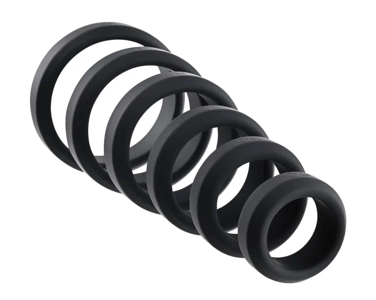 6-Piece Penis Ring Set - Black