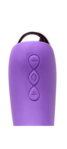 Silicone Beaded Vibrator - Violet