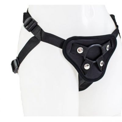 Bondara Black Satin Strap On Harness