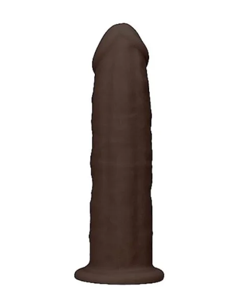 Silicone Suction Cup Dildo - Brown - 7.5 Inch