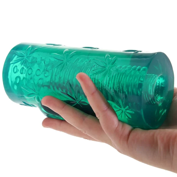 Green 'Blaze' Cannabis Male Masturbator with Rechargeable Bullet — image 8 of 11