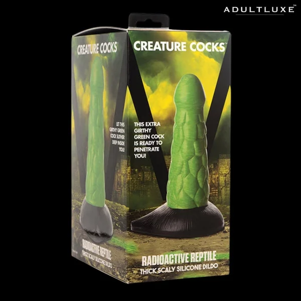 Creature Cocks Radioactive Reptile Thick Scaly Silicone Dildo