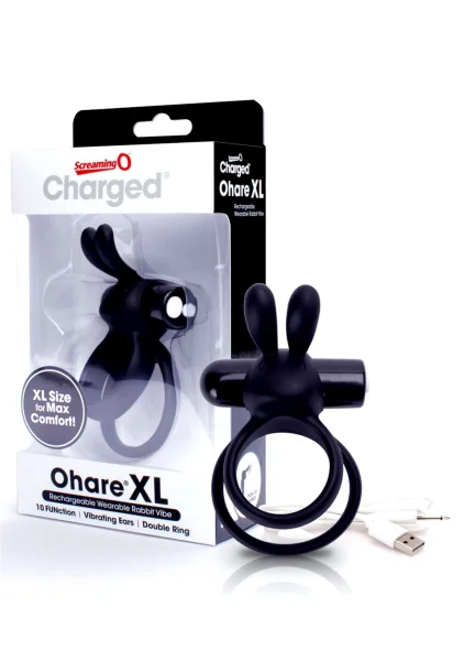 Charged Ohare XL Wearable Rabbit Vibe - Black - Each