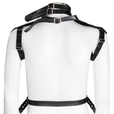 Bondara Conquer Faux Leather Chest Harness
