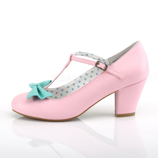 2 1/2 inches Cuben Heel T-Strap Pump W/ Bow — image 7 of 12