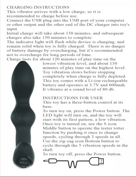 Teeter Totter Vibrating Prostate Massager