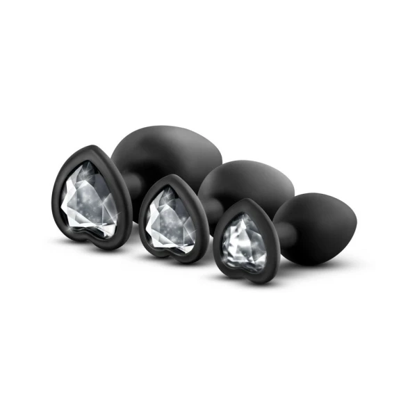 Bling Plugs Training Kit Black with Gem End