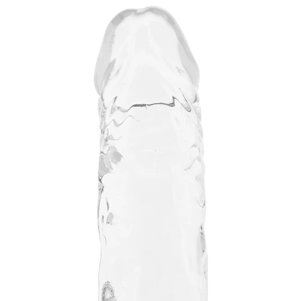 Clear 4" Suction Cup Dildo With Balls