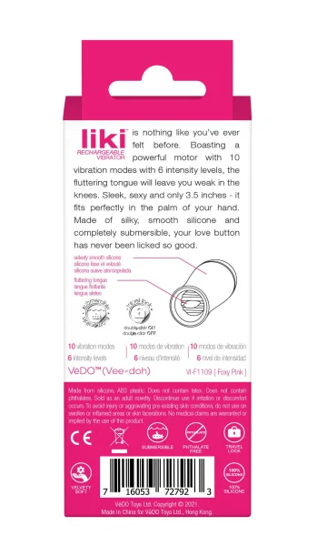 Liki Rechargeable Flicker Vibe - Foxy Pink