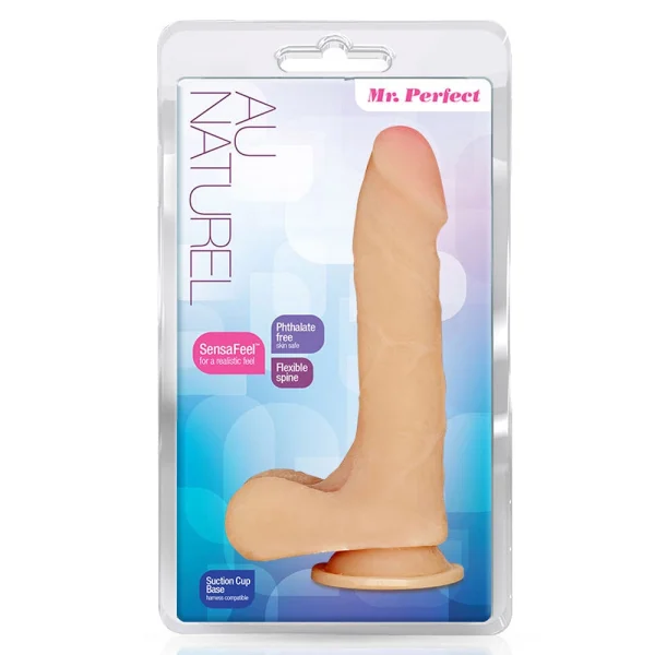 Au Naturel Mr. Perfect Sensa Feel Dual Density Dildo By Blush - Vanilla