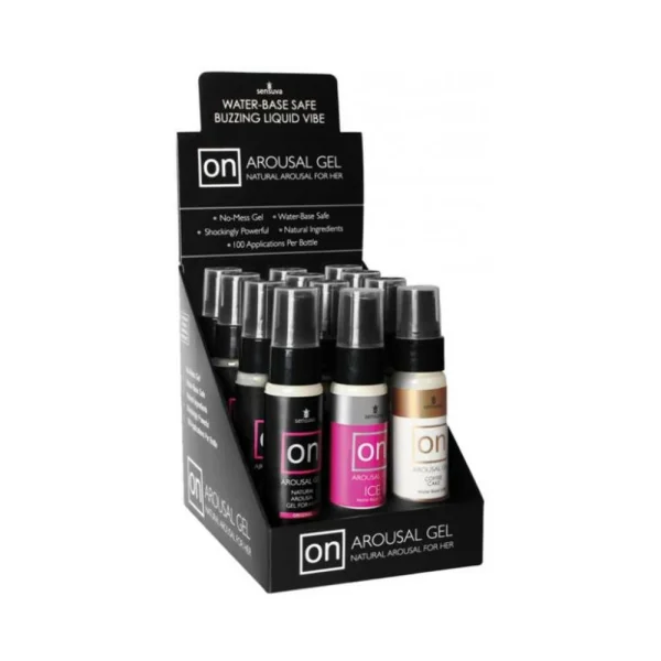 On Arousal Gel For Her Display Asst. Flavors Box Of 12
