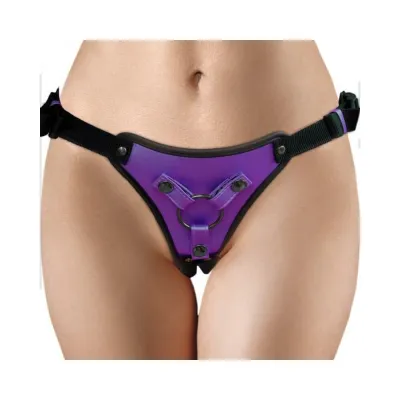 Strap on Dildos Harnesses Ouch Metallic Strap On Harness Metallic Purple
