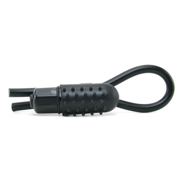 10-Function Vibrating Silicone Stud Lasso - Black