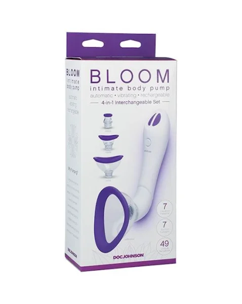 Bloom-intimate Body Pump Vibrator - 4-in-1 Interchangeable Set