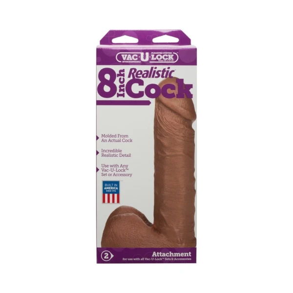 Vac-U-Lock 8 inches Realistic Dildo