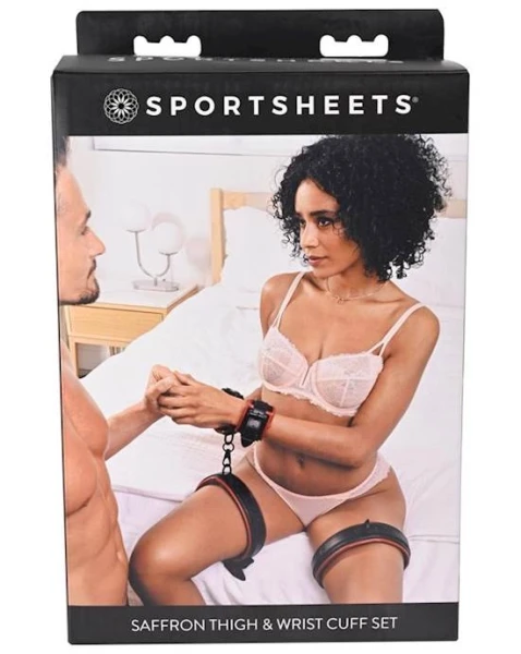 Saffron Thigh And Wrist Cuff Set