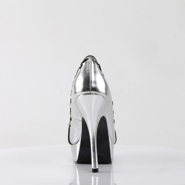 5 1/4 inches Heel, 1 1/4 inches PF Peep Toe Pump w/Lace & Spikes Detail — image 4 of 8