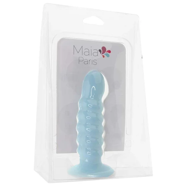 Maia 'Paris' 6" Silicone Ribbed Dong | Suction-Base Dildo — image 10 of 11