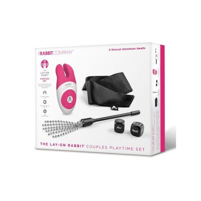 The Rabbit Company Lay on Rabbit Couples Playtime Set Black